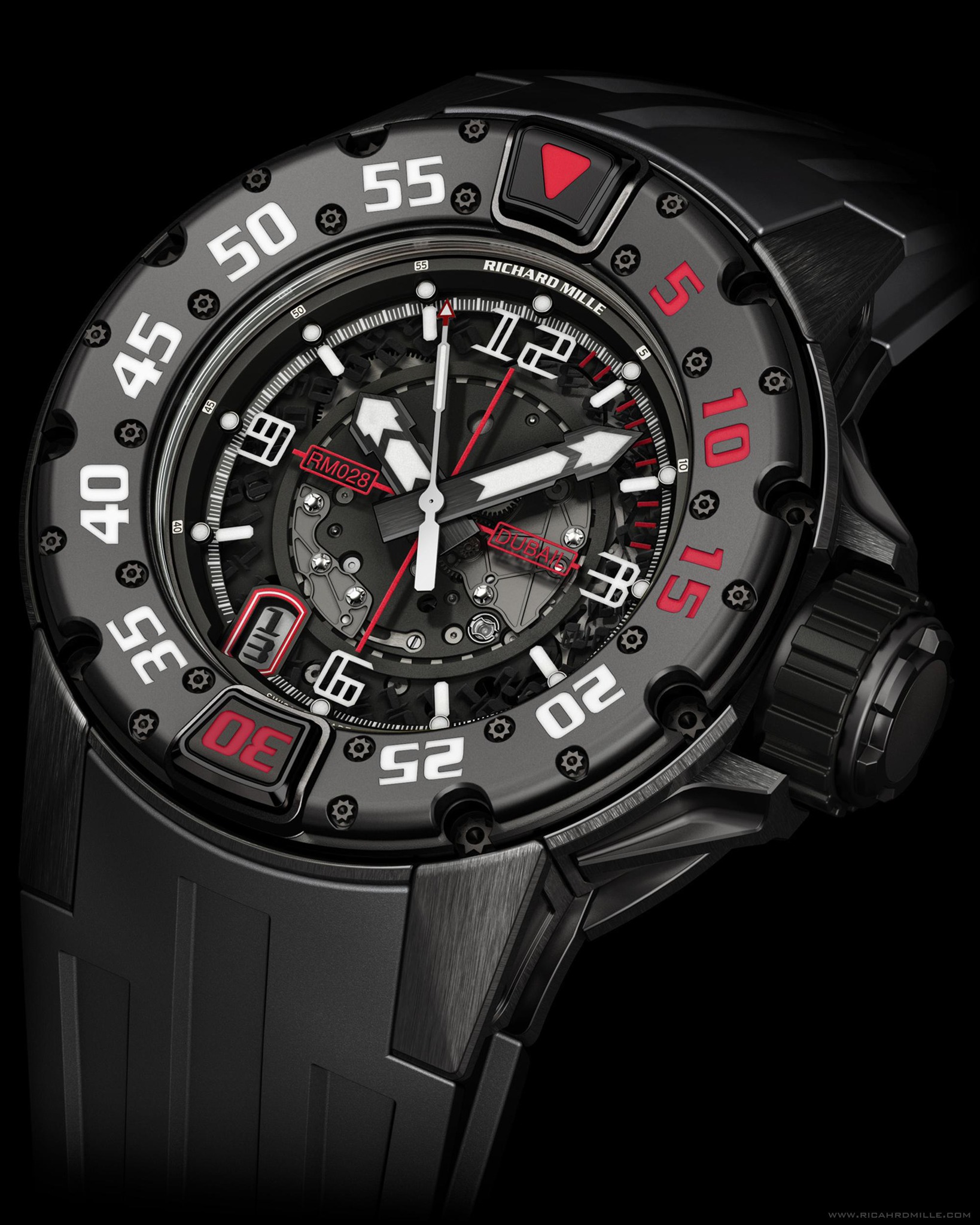 Replica Richard Mille RM 028 Diver Dubail Black Titanium Watch
